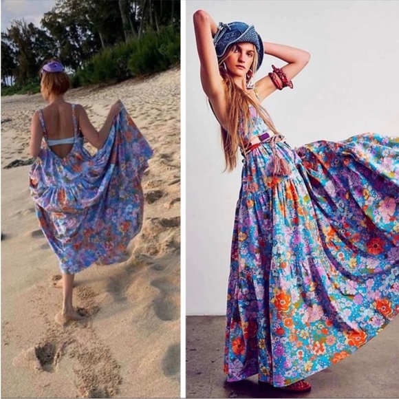 Free People Park Slope Floral Tiered Maxi Dress - www.panoramagroup.in